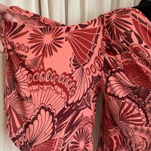 Free people extra small orange butterfly top